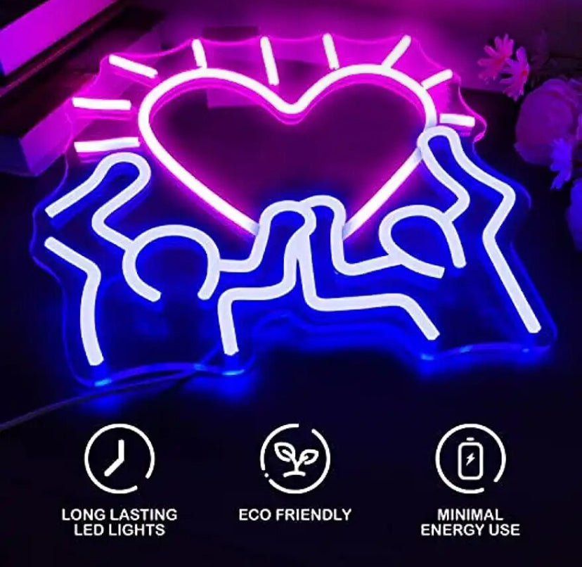 KEITH HARING RADIANT HEART NEON SIGN