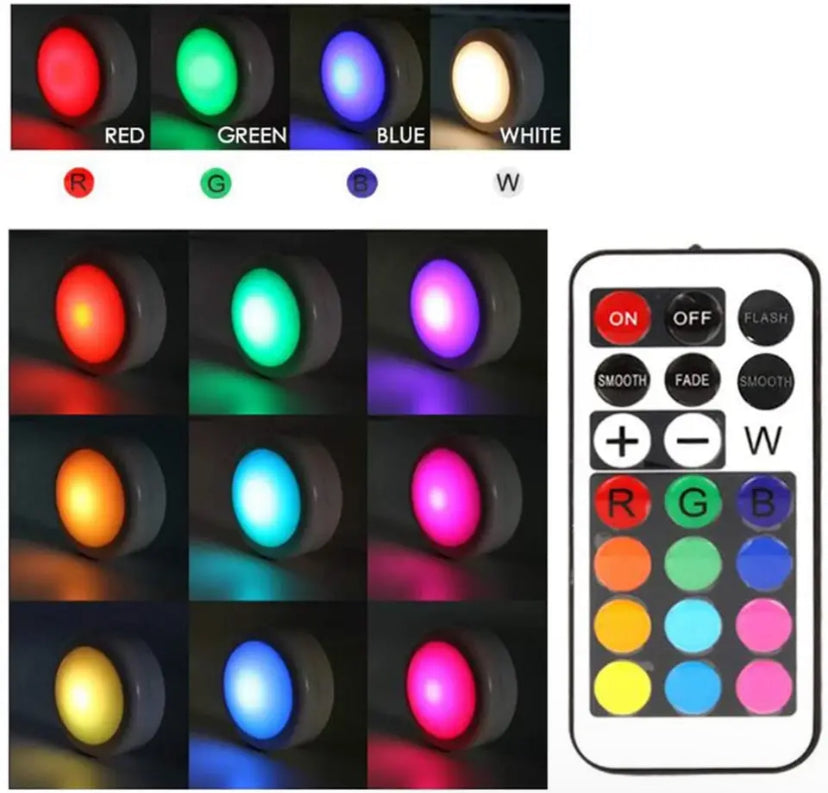 PUCK LIGHTS RGB 12 COLORS