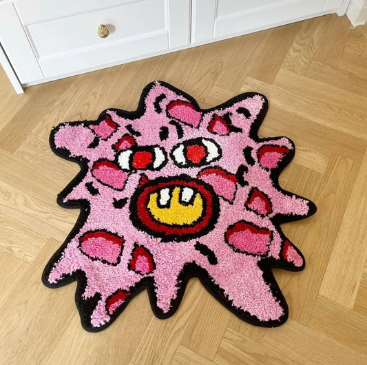 Flattened Cherry Bomb Rug