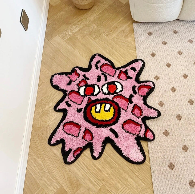 Flattened Cherry Bomb Rug