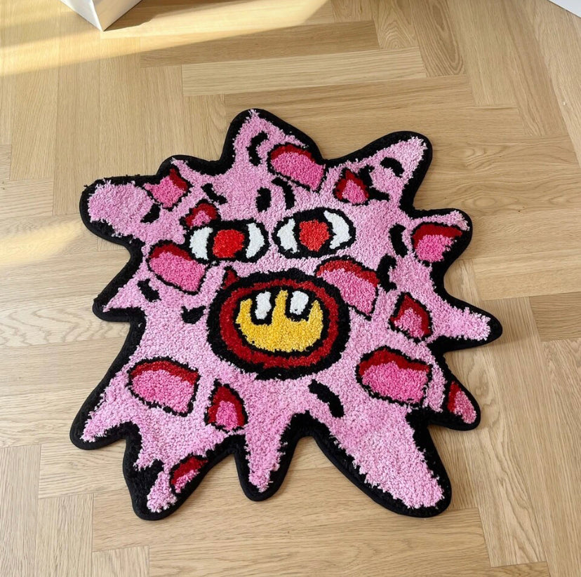 Flattened Cherry Bomb Rug