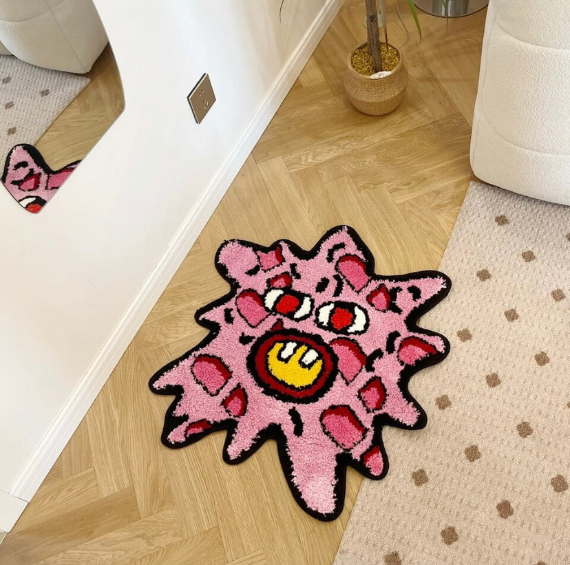 Flattened Cherry Bomb Rug