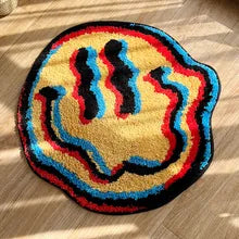 TRIPPY GLITCH SMILE RUG