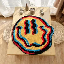 TRIPPY GLITCH SMILE RUG