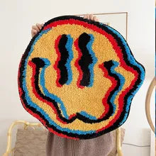 TRIPPY GLITCH SMILE RUG