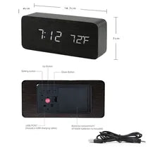 WOODEN DIGITAL ALARM CLOCK